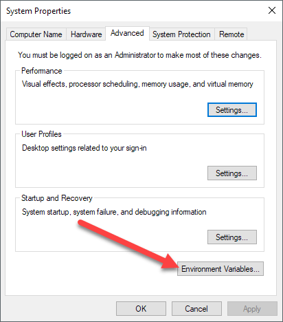 environment variables